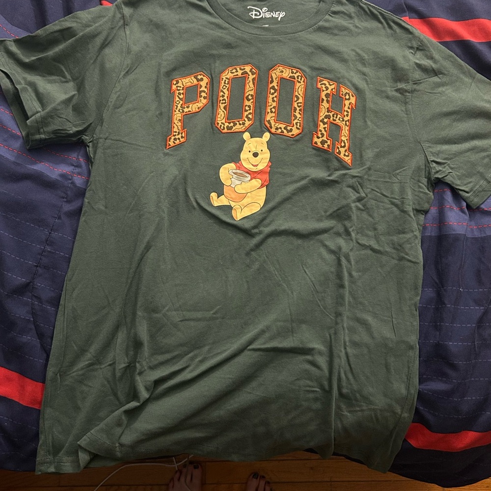 NWT Disney Pooh Green Short Sleeve Tee